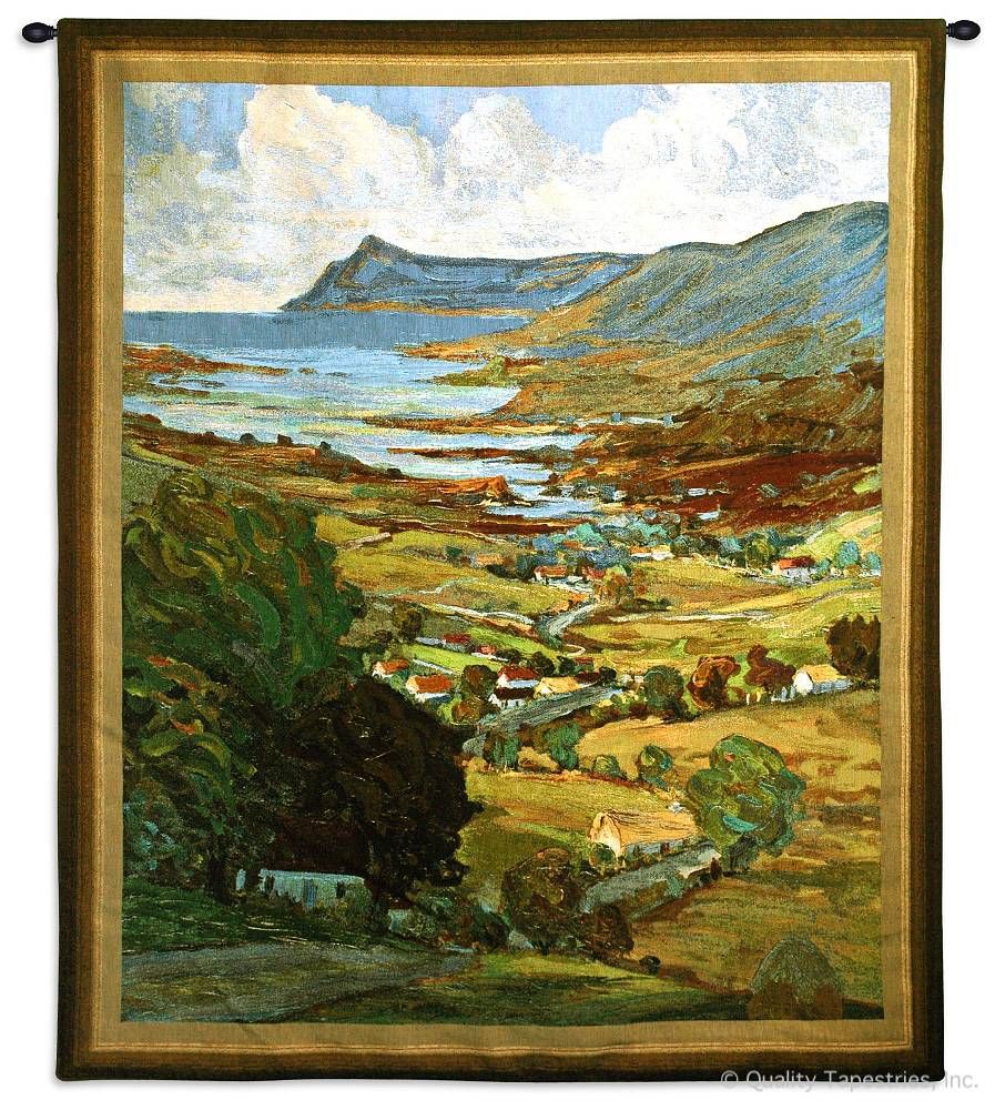 Color of Ireland Landscape Wall Tapestry C-5254, 50-59Incheswide, 5254-Wh, 5254C, 5254Wh, 53W, 60-69Inchestall, 62H, Art, Brown, Carolina, USAwoven, Celtic, Color, Cotton, Erope, Europe, European, Eurupe, Green, Hanging, Ireland, Irish, Landscape, Of, Tapestries, Tapestry, The, Urope, Vertical, Wall, Woven, tapestries, tapestrys, hangings, and, the, color, landscape, irish, countryside