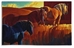 Horses in the Barn Wall Tapestry - C-5536