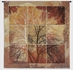 Autumn Tree Orange Squares Wall Tapestry - C-5704
