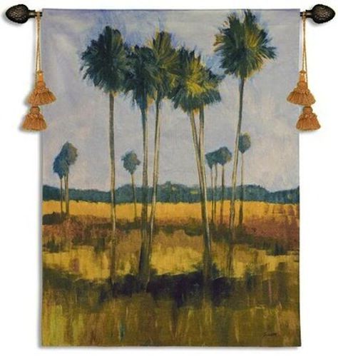 Tall Palm Trees Wall Tapestry C-5736, 30-39Incheswide, 39W, 50-59Inchestall, 53H, 5736-Wh, 5736C, 5736Wh, Abstract, Art, Botanical, Carolina, USAwoven, Contemporary, Cotton, Floral, Flower, Flowers, Gold, Green, Hanging, Modern, Palm, Pedals, Tall, Tapastry, Tapestries, Tapestry, Tapistry, Trees, Vertical, Wall, Woven, tapestries, tapestrys, hangings, and, the