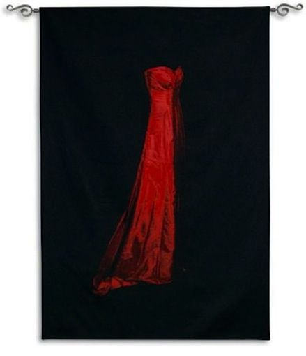 Scarlett Chenille Dress on Black Wall Tapestry C-5780, 40-49Incheswide, 42W, 5780-Wh, 5780C, 5780Wh, 60-69Inchestall, 62H, Abstract, Art, Artist, Black, Carolina, USAwoven, Chenille, Contemporary, Cotton, Dark, Dress, Famous, Hanging, Masterpiece, Masterpieces, Modern, Old, On, Other, Painting, Paintings, Red, Scarlett, Tapastry, Tapestries, Tapestry, Tapistry, Vertical, Wall, Woven, tapestries, tapestrys, hangings, and, the
