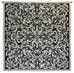 Silver Scrolls Lurex Motif Wall Tapestry - C-5847