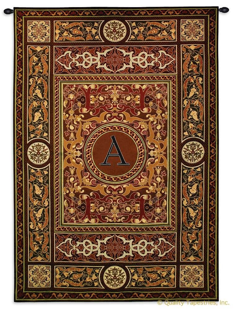 Monogram Wall Tapestry C-5855, 50-59Incheswide, 53W, 5855-Wh, 5855C, 5855Wh, 70-79Inchestall, 75H, A, B, S, Brown, C, Carolina, USAwoven, Cotton, D, E, F, Family, G, H, Heirloom, I, Intricate, J, K, L, Large, Letter, M, Monogram, N, O, Other, P, Q, R, Red, S, Seller, T, Tapestries, Tapestry, U, V, Vertical, W, Wall, X, Y, Z, Z, Bestseller, tapestries, tapestrys, hangings, and, the, Family, Heirloom, monogrammed, name, letter, alphabet, medallion
