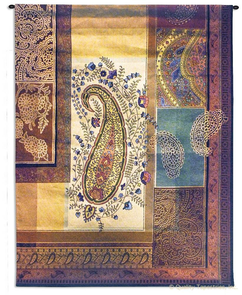 Bohemian Paisley Wall Tapestry C-5996, 40-49Incheswide, 41W, 50-59Inchestall, 53H, 5996-Wh, 5996C, 5996Wh, Art, Bohemian, Carolina, USAwoven, Complex, Cotton, Design, Designs, Hanging, Intricate, Paisley, Pattern, Patterns, Pink, Purple, Shapes, Tapestries, Tapestry, Textile, Vertical, Wall, Woven, tapestries, tapestrys, hangings, and, the