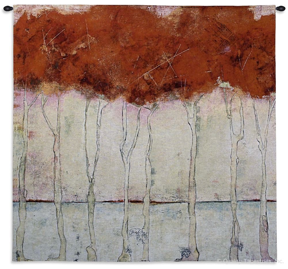 Treeline Wall Tapestry C-6014, 50-59Inchestall, 50-59Incheswide, 52H, 52W, 6014-Wh, 6014C, 6014Wh, Abstract, Art, Bold, Carolina, USAwoven, Contemporary, Cotton, Country, Field, Hanging, Landscape, Large, Modern, Paint, Painting, Red, Square, Tapastry, Tapestries, Tapestry, Tapistry, Tree, Treeline, Trees, Wall, White, Woven, Bestseller, tapestries, tapestrys, hangings, and, the