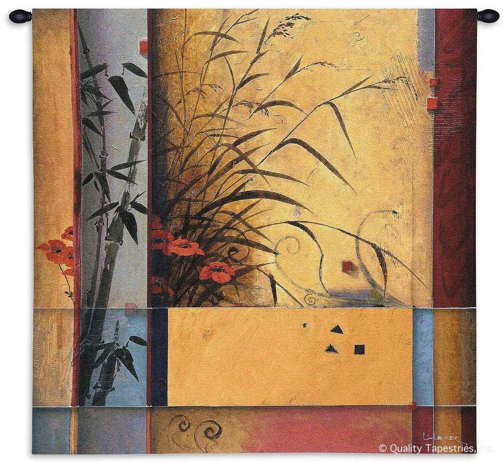 Li-Leger Bamboo Division Wall Tapestry C-6051M, 30-39Inchestall, 30-39Incheswide, 3019-Wh, 3019C, 3019Wh, 31H, 31W, 50-59Inchestall, 50-59Incheswide, 53H, 53W, 6051-Wh, 6051C, 6051Cm, 6051Wh, Abstract, Art, Asian, Bamboo, Botanical, Brown, Carolina, USAwoven, Contemporary, Cotton, Division, Floral, Flower, Flowers, Gold, Hanging, Li-Leger, Modern, Oriental, Pedals, Shapes, Square, Tapestries, Tapestry, Wall, Woven, tapestries, tapestrys, hangings, and, the