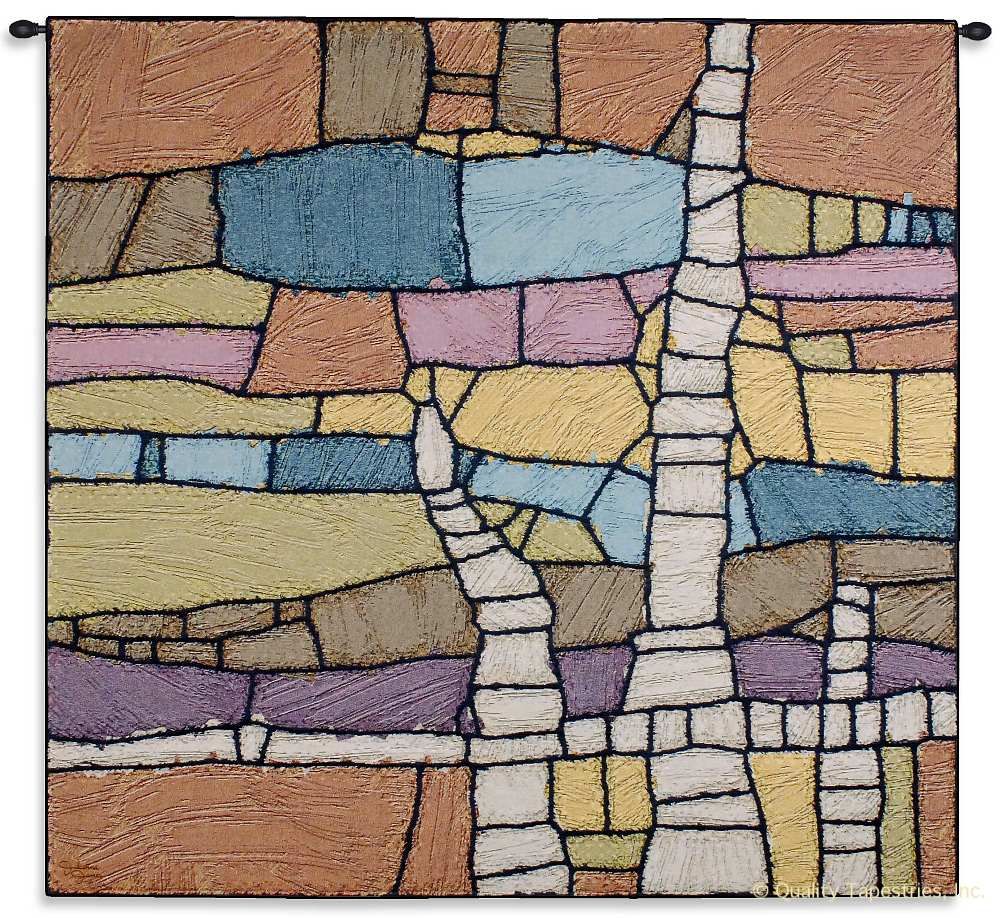 Procession Abstract Wall Tapestry C-6355, 50-59Inchestall, 50-59Incheswide, 53H, 53W, 6355-Wh, 6355C, 6355Wh, Abstract, Art, Beige, Brown, Carolina, USAwoven, Contemporary, Cotton, Country, Field, Hanging, Landscape, Large, Orange, Pink, Procession, Square, Tapastry, Tapestries, Tapestry, Tapistry, Wall, Woven, tapestries, tapestrys, hangings, and, the