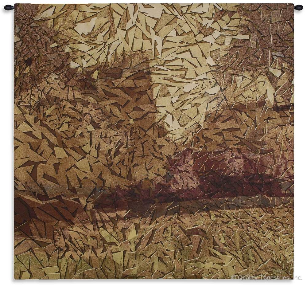 Splintered Abstract Wall Tapestry C-6356, 50-59Inchestall, 50-59Incheswide, 53H, 53W, 6356-Wh, 6356C, 6356Wh, Abstract, Art, Beige, Brown, Carolina, USAwoven, Contemporary, Cotton, Country, Field, Hanging, Landscape, Large, Modern, Red, Splintered, Square, Tapastry, Tapestries, Tapestry, Tapistry, Wall, Woven, tapestries, tapestrys, hangings, and, the