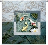 Koi Fish Green Wall Tapestry C-6376, 50-59Inchestall, 50-59Incheswide, 53H, 53W, 6376-Wh, 6376C, 6376Wh, Animal, Art, Asian, Blue, Carolina, USAwoven, Chinese, Cotton, Fish, Green, Hanging, Japanese, Koi, Oriental, Square, Tapestries, Tapestry, Wall, Woven, tapestries, tapestrys, hangings, and, the
