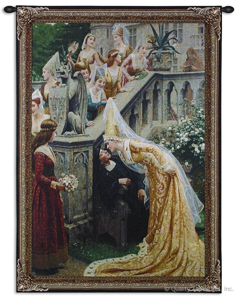 Poets Kiss Wall Tapestry C-6463M, 30-39Inchestall, 30-39Incheswide, 30W, 36W, 38H, 50-59Inchestall, 53H, 6463-Wh, 6463C, 6463Cm, 6463Wh, 6464-Wh, 6464C, 6464Wh, A, Art, Brown, Carolina, USAwoven, Contemporary, Cotton, Hanging, Kiss, Painting, Tapastry, Tapestries, Tapestry, Tapistry, Vertical, Wall, Woven, tapestries, tapestrys, hangings, and, the