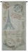 Eiffel Tower Postmark Wall Tapestry - C-6543