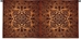 Russet Scrolls Double Wide Wall Tapestry - C-6647
