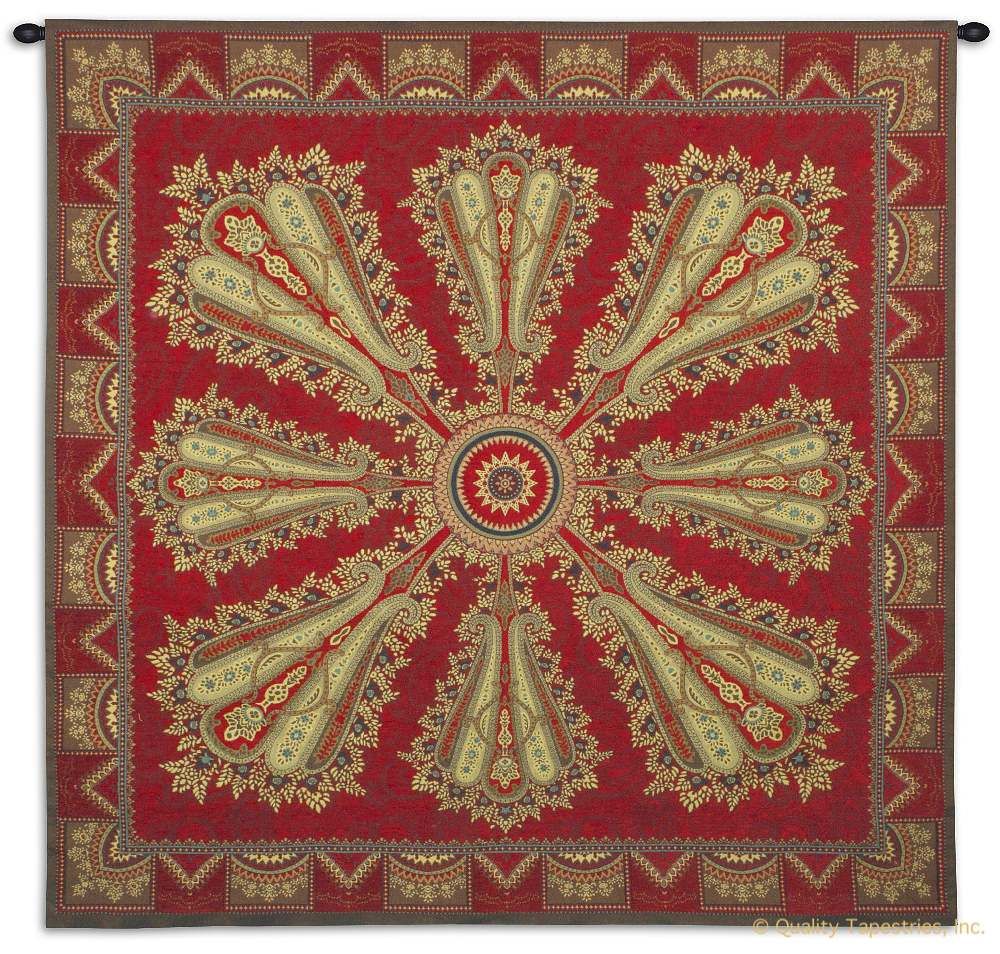 Persian Wall Tapestry C-6666, 50-59Inchestall, 50-59Incheswide, 53H, 53W, 6666-Wh, 6666C, 6666Wh, Abstract, Art, Bold, Carolina, USAwoven, Contemporary, Cotton, Group, Hanging, Modern, Persian, Pink, Red, Square, Tapastry, Tapestries, Tapestry, Tapistry, Wall, Woven, tapestries, tapestrys, hangings, and, the, chenille