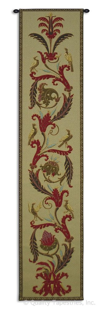 Ascendance Ruby I Wall Tapestry C-6684, 10-29Incheswide, 16W, 60-69Inchestall, 6684-Wh, 6684C, 6684Wh, 69H, Art, Ascendance, Brown, Carolina, USAwoven, Complex, Cotton, Design, Designs, Group, Hanging, High, I, Intricate, Long, Panel, Pattern, Patterns, Red, Ruby, Shapes, Tall, Tapestries, Tapestry, Textile, Vertical, Wall, Woven, tapestries, tapestrys, hangings, and, the