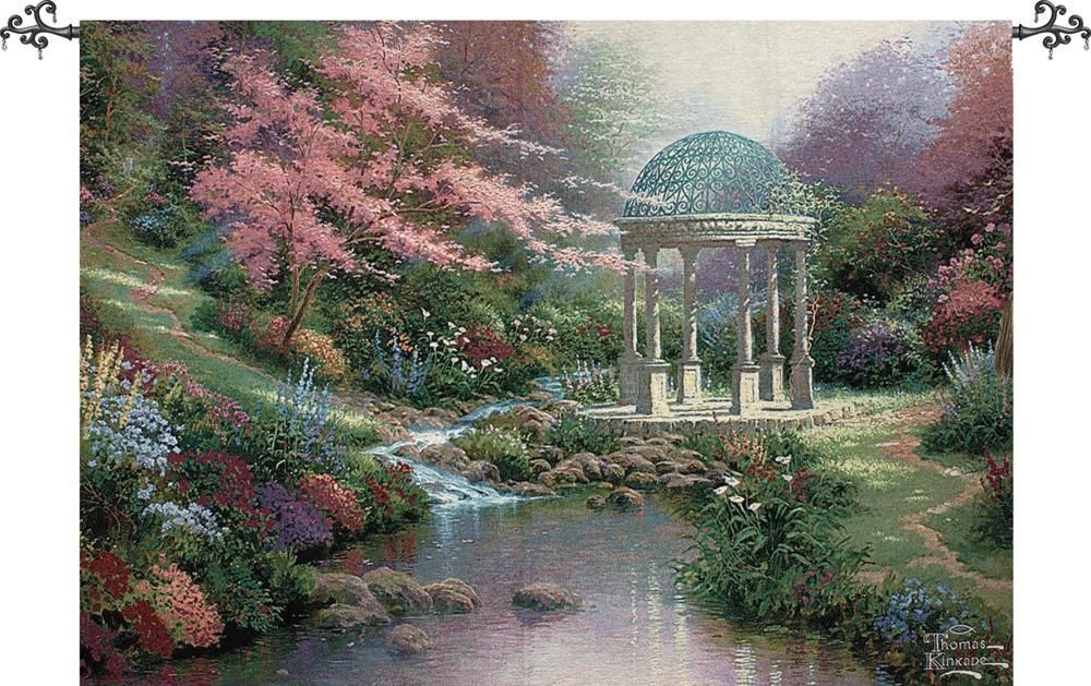 Pools of Serenity Thomas Kinkade Wall Tapestry H-HWGPSY, Pools, of, Serenity, Thomas, Kinkade, Wall, Tapestry, MWW, tapestries, tapestrys, hangings, and, the