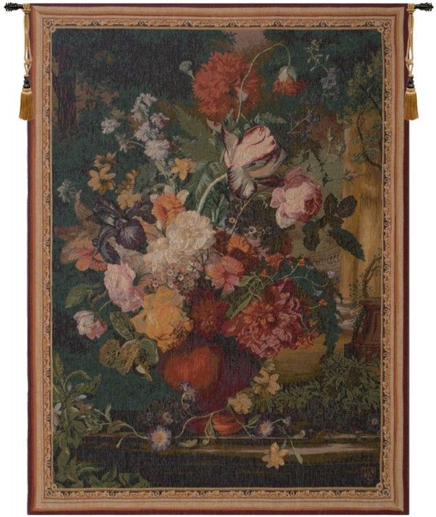 Bouquet Flamand French Wall Tapestry Hanging, Tapestries, Woven, tapestries, tapestrys, hangings, and, the, wool