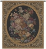 Floral Composition in Dark Green Italian Wall Tapestry Hanging, Tapestries, Woven, tapestries, tapestrys, hangings, and, the, vase, dark, green