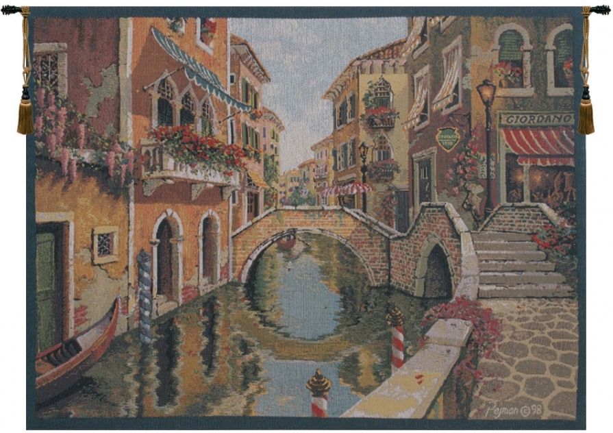 Venice Italy Belgian Wall Tapestry W-1649, 10-29Inchestall, 26H, 30-39Inchestall, 30-39Incheswide, 33H, 34W, 38H, 40-49Incheswide, 43W, 50-59Inchestall, 50-59Incheswide, 52W, 56H, 70-79Incheswide, 75W, Ashley, Belgian, Bob, Canal, Cityscape, Green, Horizontal, Italy, Mixed, Pejman, Pink, Tapestry, Venetian, Venice, Wall, Bestseller, Belgianwoven, Europeanwoven, tapestries, tapestrys, hangings, and, the