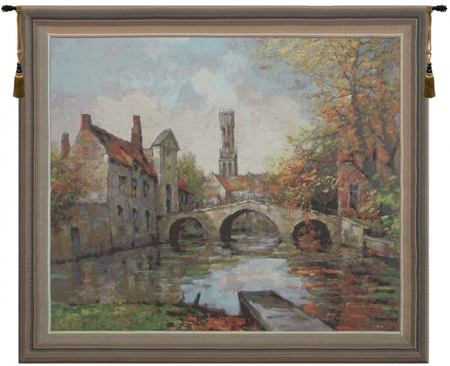 Lake of Love Belgian Wall Tapestry W-1658, 30-39Inchestall, 37H, 40-49Incheswide, 42W, 50-59Inchestall, 50-59Incheswide, 51H, 56W, Belgian, Border, Gray, Horizontal, Lake, Love, Of, Tapestry, Wall, Belgianwoven, Europeanwoven, tapestries, tapestrys, hangings, and, the