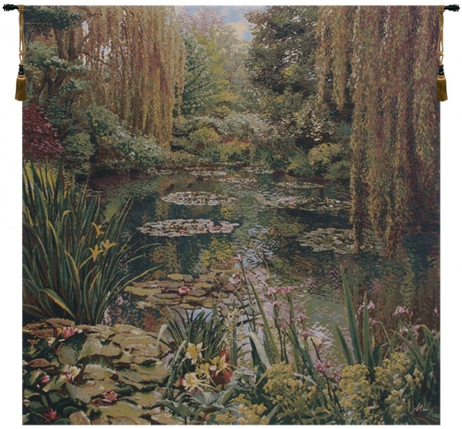 Lake Giverny Square Belgian Wall Tapestry W-1670, 40-49Inchestall, 40-49Incheswide, 40H, 41W, 80-99Inchestall, 80-99Incheswide, 81H, 89W, Art, Belgian, Big, Claude, Cotton, Europe, European, Giverny, Grande, Green, Hanging, Lake, Landscape, Large, Lilies, Lily, Medieval, Monet, Of, Old, Olde, Pond, Really, Square, Tapastry, Tapestries, Tapestry, Tapistry, Wall, World, Woven, Belgianwoven, Europeanwoven, tapestries, tapestrys, hangings, and, the