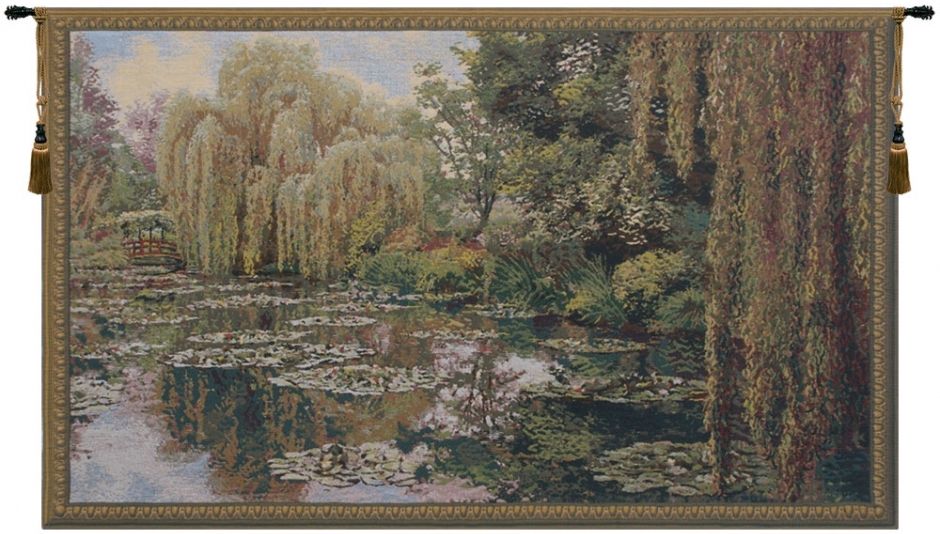 Lake Giverny Right Panel Belgian Wall Tapestry W-1672, 10-29Inchestall, 23H, 40-49Incheswide, 40W, Art, Belgian, Claude, Cotton, Europe, European, Giverny, Grande, Green, Hanging, Horizontal, Lake, Landscape, Lilies, Lily, Monet, Of, Old, Olde, Panel, Pond, Right, Tapastry, Tapestries, Tapestry, Tapistry, Wall, World, Woven, Belgianwoven, Europeanwoven, tapestries, tapestrys, hangings, and, the