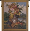 Reflections Belgian Wall Tapestry W-1685, Medium, 30-39Incheswide, 38W, 40-49Inchestall, 44H, 50-59Incheswide, 55W, 60-69Inchestall, 63H, Belgian, Border, Brown, Grapes, Reflections, Tapestry, Vertical, Wall, Belgianwoven, Europeanwoven, tapestries, tapestrys, hangings, and, the, grapes, fruit, bowl, still, life, floral, flowers