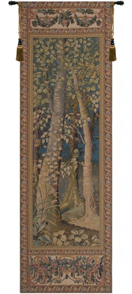 Jagaloon Timberland II Belgian Wall Tapestry W-1712, 10-29Incheswide, 26W, 80-99Inchestall, 88H, Belgian, Big, Border, Brown, Green, Ii, Jagaloon, Large, Really, Tapestry, Timberland, Vertical, Wall, Belgianwoven, Europeanwoven, tapestries, tapestrys, hangings, and, the