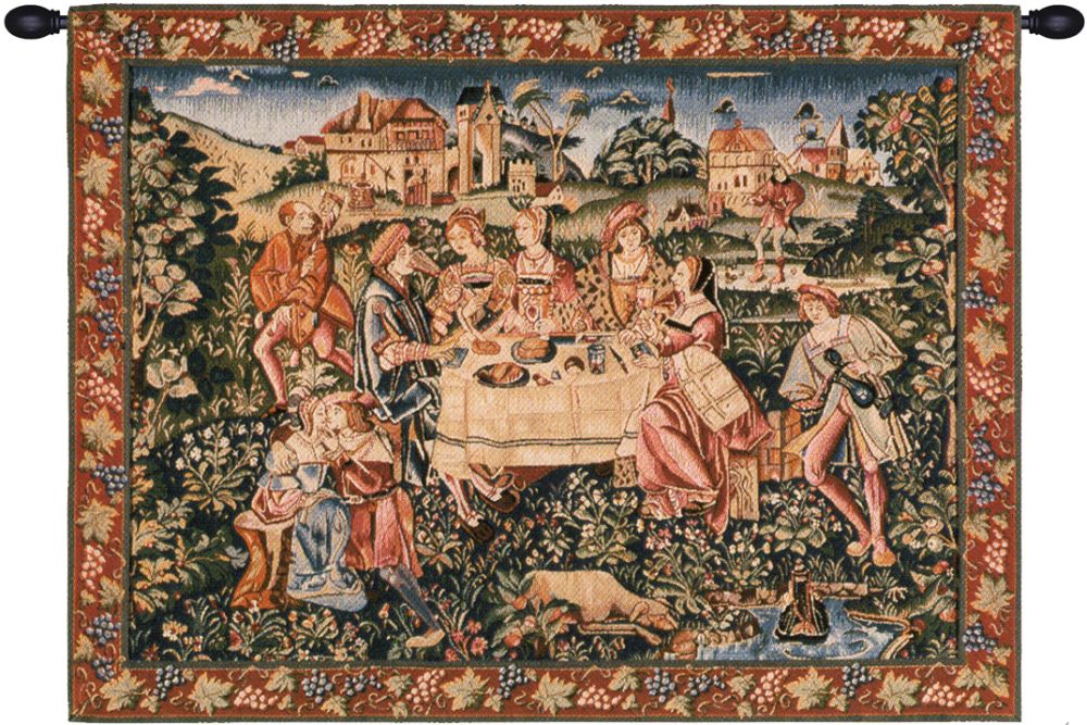 Feast French Wall Tapestry Hanging, Tapestries, Woven, tapestries, tapestrys, hangings, and, the, Renaissance, rennaisance, rennaissance, renaisance, renassance, renaissanse