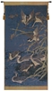 Panel with Ducks Belgian Wall Tapestry W-1751, 30-39Incheswide, 38W, 70-79Inchestall, 76H, Belgian, Black, Blue, Ducks, Panel, Tapestry, Vertical, Wall, With, Belgianwoven, Europeanwoven, tapestries, tapestrys, hangings, and, the, wool