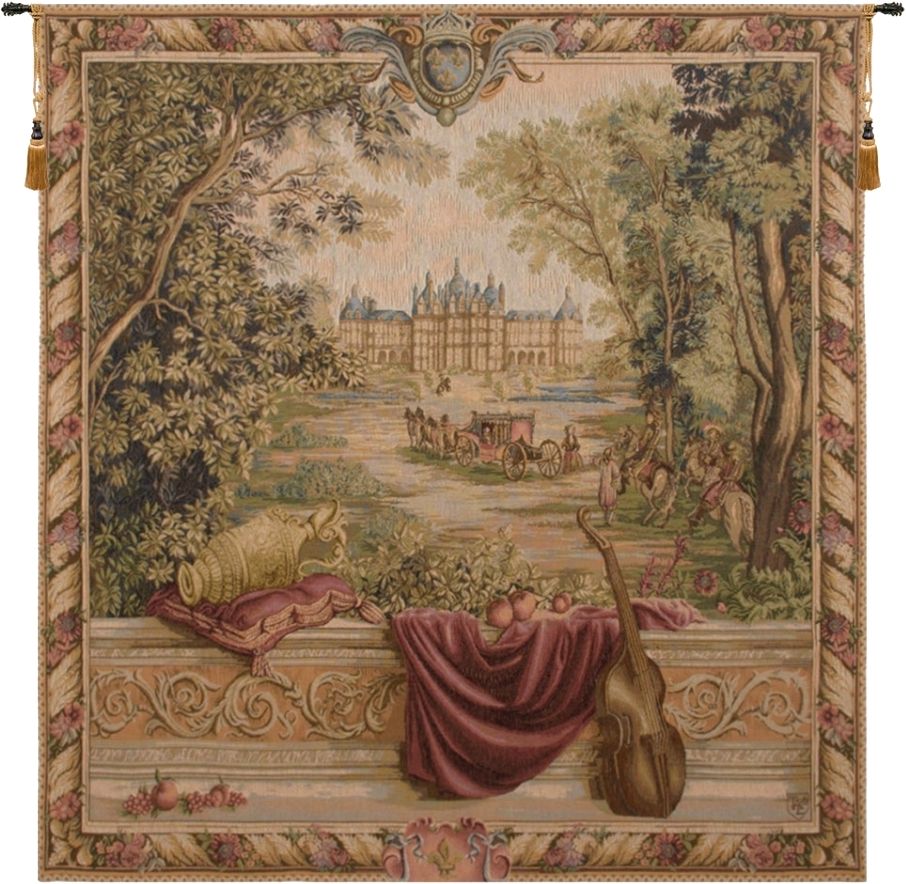 Verdure au Chateau Square French Wall Tapestry W-2398, 50-59Inchestall, 50-59Incheswide, 58H, 58W, Art, Au, Brown, Castle, Chateau, Collection, Cotton, Europe, European, France, French, Grande, Green, Hanging, Medieval, Of, Old, Olde, Palace, Red, Square, Tapastry, Tapestries, Tapestry, Tapistry, Verdure, Wall, World, Woven, Frenchwoven, Europeanwoven, tapestries, tapestrys, hangings, and, the, wool, Renaissance, rennaisance, rennaissance, renaisance, renassance, renaissanse, Verdure au Chateau 