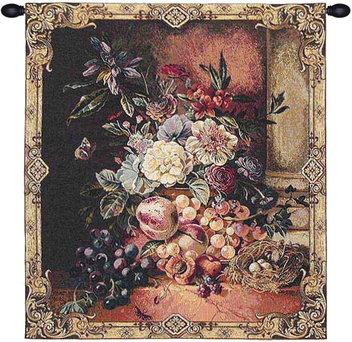 Fruit and Flowers Italian Wall Tapestry Hanging, Tapestries, Woven, tapestries, tapestrys, hangings, and, the