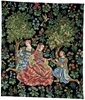 Chivalrous Gent French Wall Tapestry W-3545, 10-29Incheswide, 26W, 30-39Inchestall, 36H, Au, Blue, Coffret, Dame, French, Green, Red, Tapestry, Vertical, Wall, Frenchwoven, Europeanwoven, tapestries, tapestrys, hangings, and, the, wool, Renaissance, rennaisance, rennaissance, renaisance, renassance, renaissanse, pansu