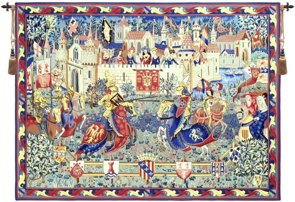King Arthurs Camelot French Wall Tapestry W-3568, 100-200Incheswide, 104W, 30-39Inchestall, 36H, 50-59Inchestall, 50-59Incheswide, 50H, 50W, 70-79Inchestall, 70-79Incheswide, 70W, 74H, Art, Big, Biggest, Blue, Camelot, Castle, Chateau, Cotton, Cream, De, Enormous, Europe, European, France, French, Grande, Hanging, Horizontal, Huge, Large, Largest, Le, Medieval, Of, Old, Olde, Palace, People, Really, Red, Tapastry, Tapestries, Tapestry, Tapistry, Tournoi, Wall, World, Woven, Frenchwoven, Europeanwoven, tapestries, tapestrys, hangings, and, the, Renaissance, rennaisance, rennaissance, renaisance, renassance, renaissanse