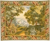 Vouzon French Wall Tapestry W-3653, 30-39Inchestall, 34H, 40-49Incheswide, 44W, Border, French, Green, Horizontal, Red, Tapestry, Vouzon, Wall, Frenchwoven, Europeanwoven, tapestries, tapestrys, hangings, and, the