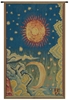 Summer LEte French Wall Tapestry W-3676, (LEte), 10-29Inchestall, 10-29Incheswide, 16W, 26H, 26W, 40-49Inchestall, 42H, Blue, Frame, French, Seasons, Summer, Sun, Tapestry, Vertical, Wall, Yellow, Frenchwoven, Europeanwoven, tapestries, tapestrys, hangings, and, the