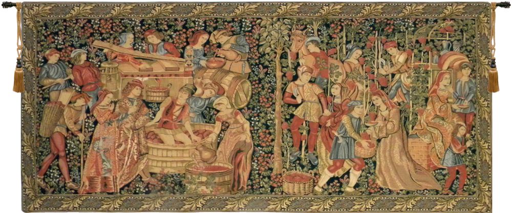 Vendanges Wall Tapestry Hanging, Tapestries, Woven, tapestries, tapestrys, hangings, and, the, Renaissance, rennaisance, rennaissance, renaisance, renassance, renaissanse