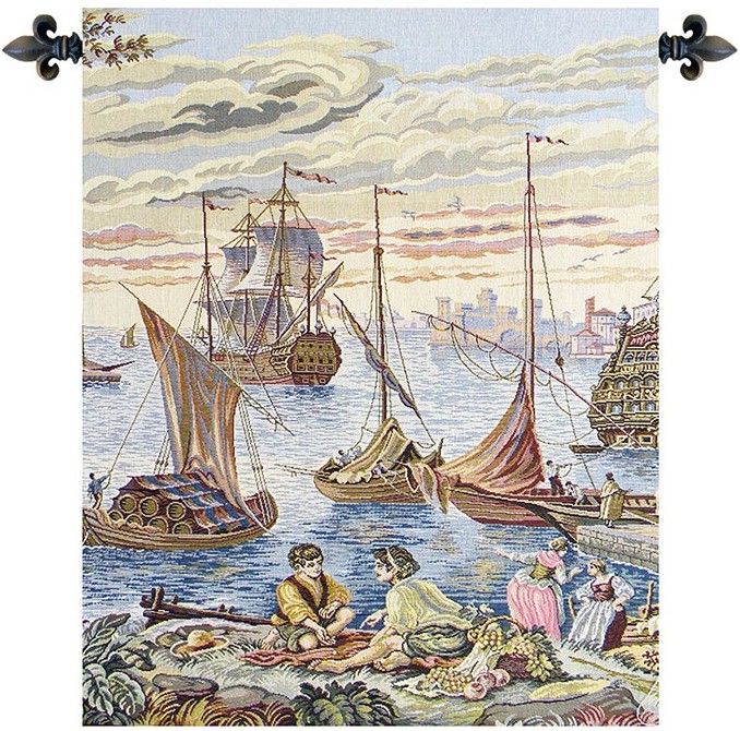Barconi Italian Wall Tapestry Hanging, Tapestries, Woven, tapestries, tapestrys, hangings, and, the