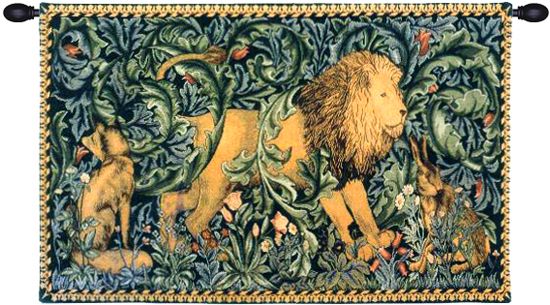 Lion I French Wall Tapestry Hanging, Tapestries, Woven, tapestries, tapestrys, hangings, and, the