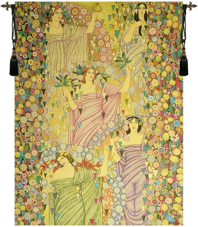 Primavera Vertical Italian Wall Tapestry Hanging, Tapestries, Woven, tapestries, tapestrys, hangings, and, the