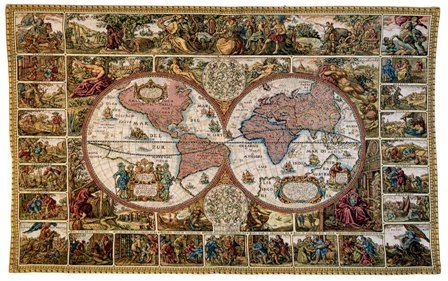 Mappemonde Map of the World French Wall Tapestry W-4878, 10-29Inchestall, 28H, 40-49Incheswide, 43W, Ac, Antique, Art, Brown, Cotton, Europe, European, France, French, Geographica, Grande, Hanging, Hemisphere, Hemispheres, Horizontal, Hydrographica, Map, Mappemonde, Maps, Nova, Of, Old, Olde, Orbis, Pangea, Tabula, Tapestries, Tapestry, Terrae, Terrarum, The, Totius, Vineyard, Vintage, Wall, World, Woven, Frenchwoven, Europeanwoven, tapestries, tapestrys, hangings, and, the, Renaissance, rennaisance, rennaissance, renaisance, renassance, renaissanse