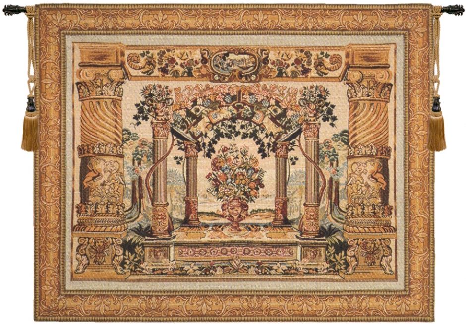 Terrasse French Wall Tapestry columns, terrace, terasse, terrase, terrasse, with, border, without, terace