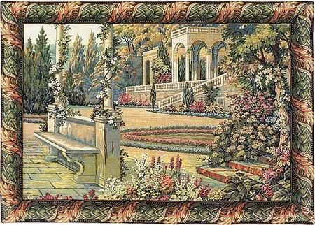 Lake Como Gardens Italian Wall Tapestry W-524, 10-29Inchestall, 24H, 30-39Incheswide, 34W, Art, Brown, Como, Cotton, Europe, European, Gardens, Grande, Green, Hanging, Horizontal, International, Italian, Italy, Lake, Landscape, Medieval, Of, Old, Olde, Tapastry, Tapestries, Tapestry, Tapistry, Vintage, Wall, World, Woven, Italianwoven, Europeanwoven, tapestries, tapestrys, hangings, and, the