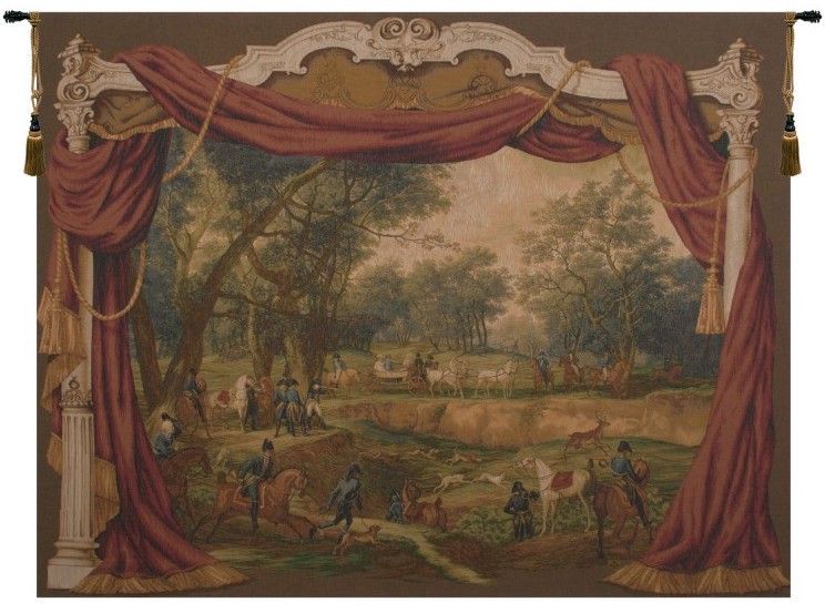 Promenade Napoleonienne French Wall Tapestry medieval, horses
