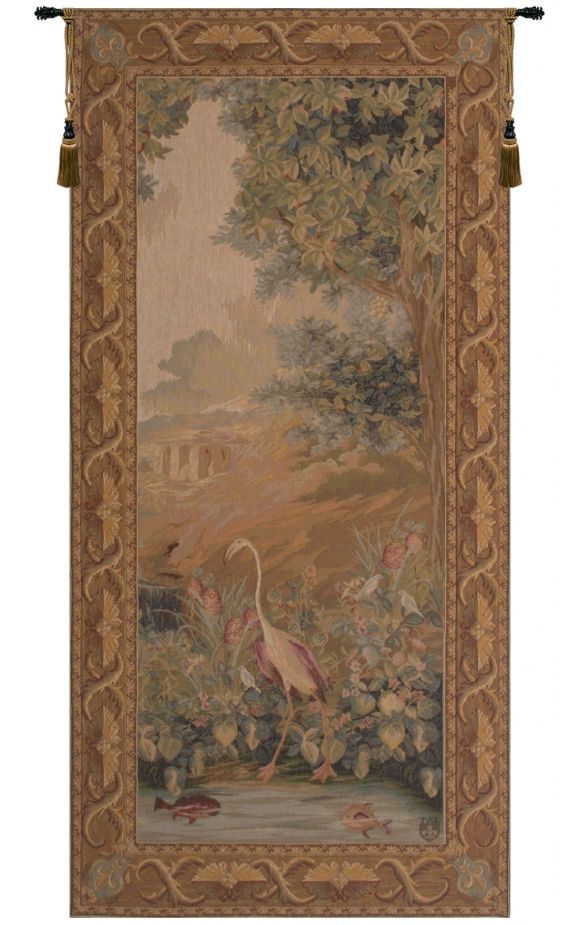 Le Point Deau Flamant Rose French Wall Tapestry birds