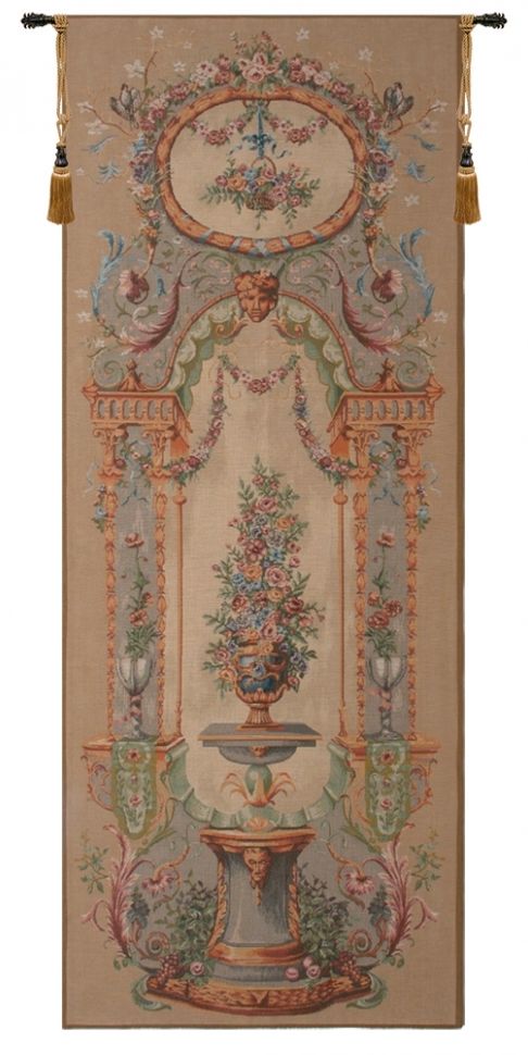 Portiere Bouquet I French Wall Tapestry narrow, panel