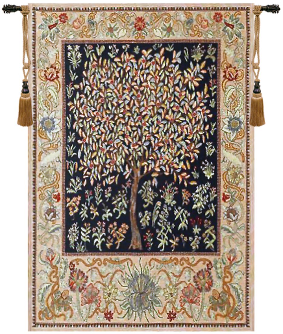 Pastel Tree of Life Belgian Wall Tapestry Hanging, Tapestries, Woven, tapestries, tapestrys, hangings, and, the