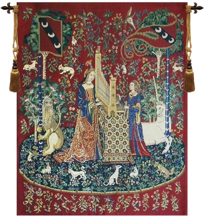 Lady and the Unicorn Organ II Belgian Wall Tapestry Hanging, Tapestries, Woven, tapestries, tapestrys, hangings, and, the, Renaissance, rennaisance, rennaissance, renaisance, renassance, renaissanse