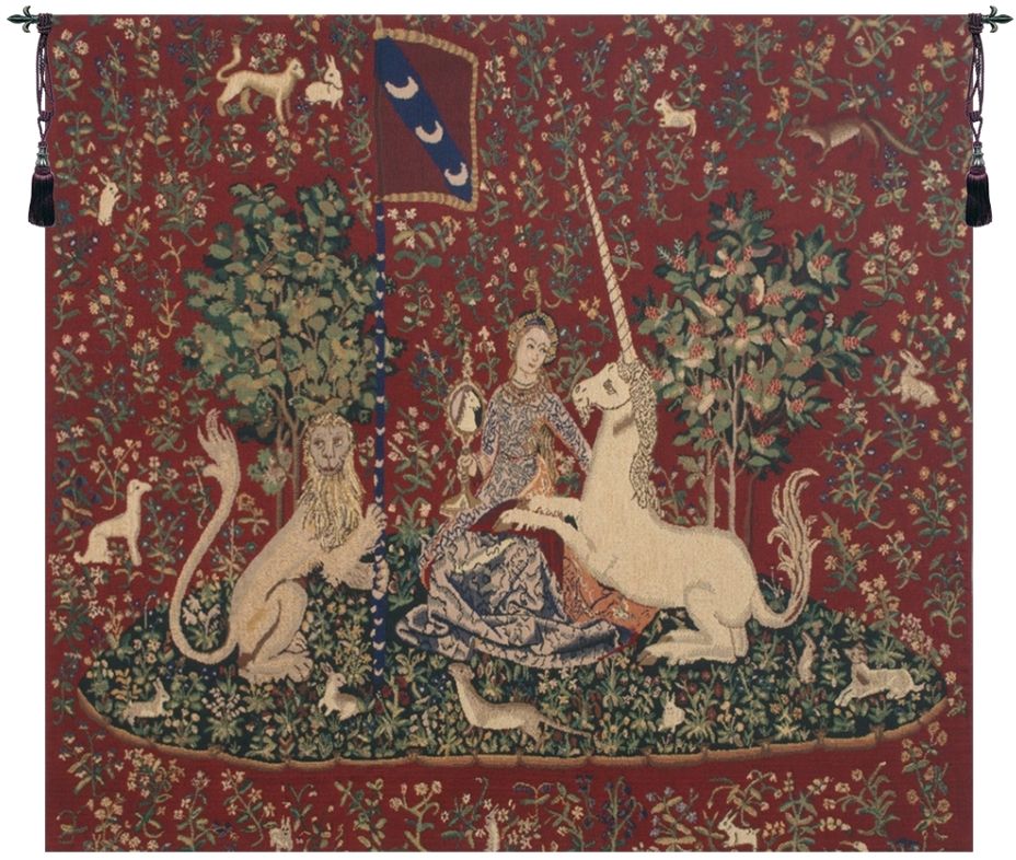 Lady and the Unicorn Mirror Belgian Wall Tapestry Hanging, Tapestries, Woven, tapestries, tapestrys, hangings, and, the, Renaissance, rennaisance, rennaissance, renaisance, renassance, renaissanse