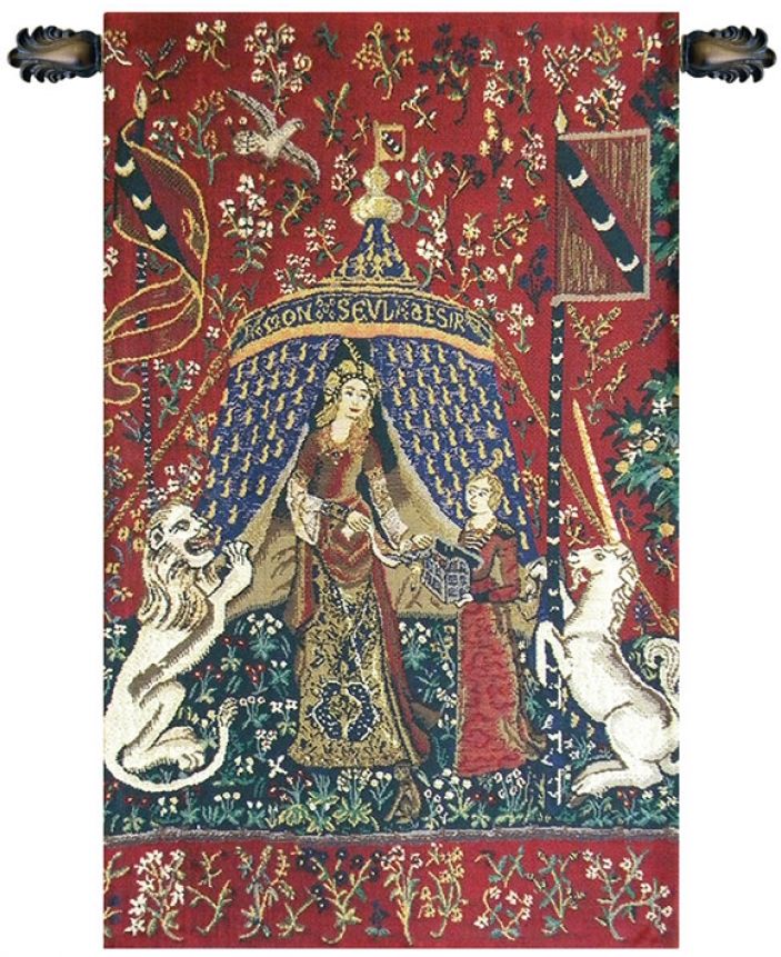Lady and the Unicorn Seul Desire Belgian Wall Tapestry Hanging, Tapestries, Woven, tapestries, tapestrys, hangings, and, the, Renaissance, rennaisance, rennaissance, renaisance, renassance, renaissanse