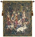 Unicorn Hunt with Border Belgian Wall Tapestry - W-6864-33